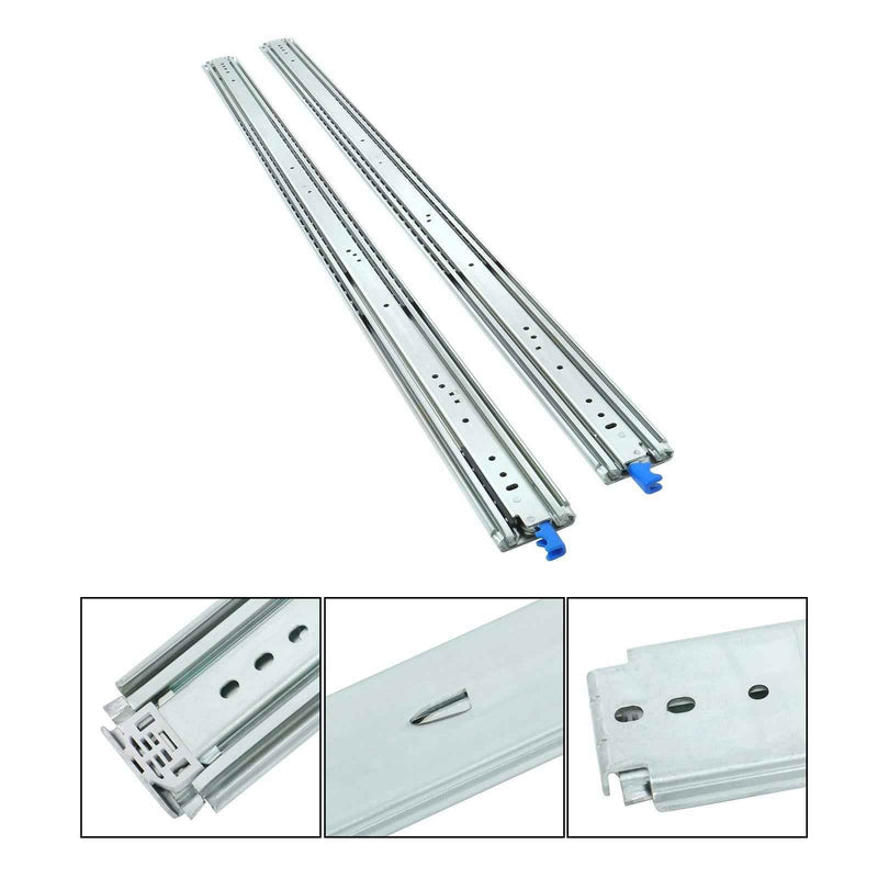 DURAFORCE 1 Pair Locking Drawer Slides 60 Inch Lock & Full Extension 500 lbs Load Capacity