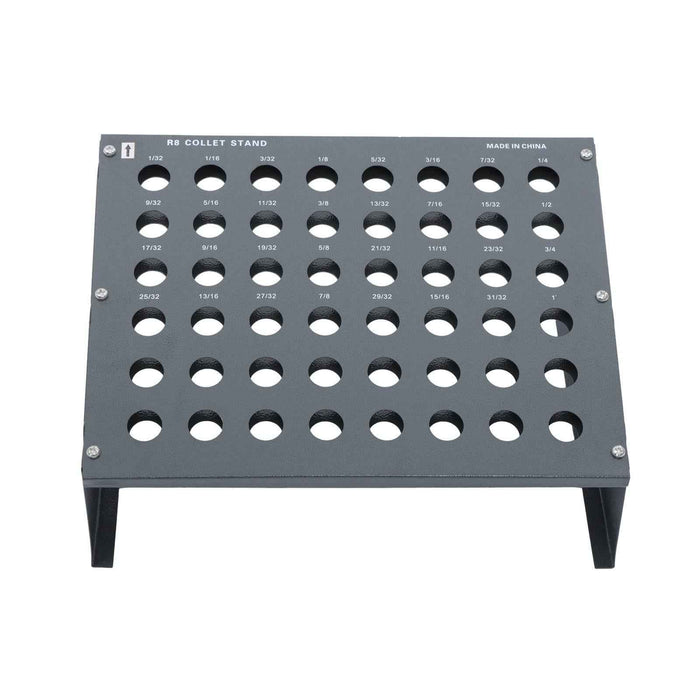 DURAFORCE 23Pcs 1/16" to 3/4" R8 Collet Set for Bridgeport with 48 slot R8 Collet Rack
