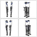 DURAFORCE Black Drywall Stilts 1120 For Sheetrock Painting or Cleaning 24"-40"
