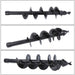 DURAFORCE 200mm Diameter Auger Drill Rod Post Hole Attachment for 1-1.5ton excavator Black