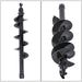 DURAFORCE 200mm Diameter Auger Drill Rod Post Hole Attachment for 1-1.5ton excavator Black