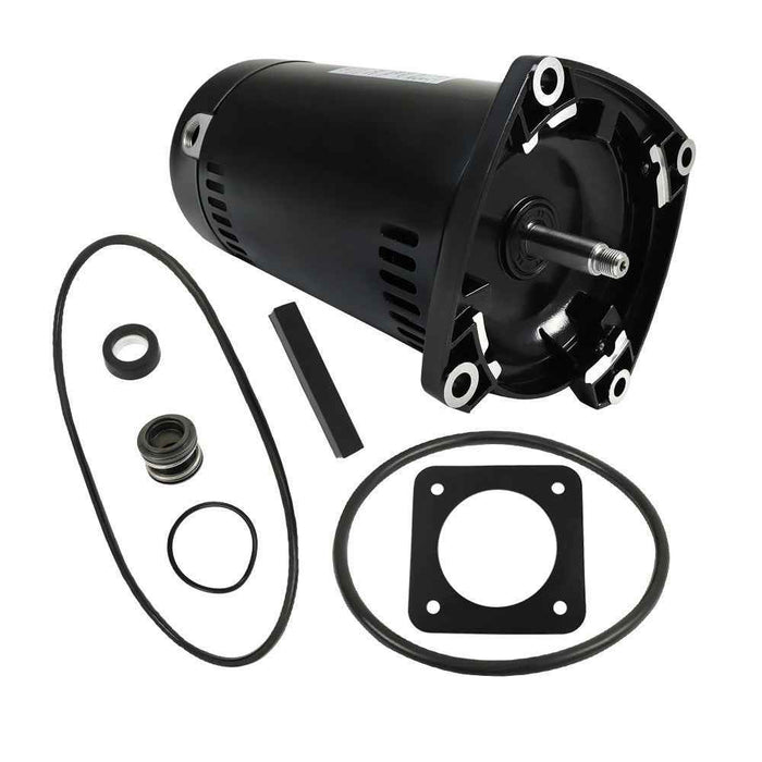 DURAFORCE Pool Pump Motor USQ1102 1HP 230/115V Square Flange Pool Pump Motor Up-Rated 48Y