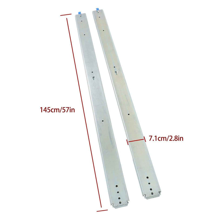 DURAFORCE 1 Pair Locking Drawer Slides 56 Inch Lock & Full Extension 500 lbs Load Capacity