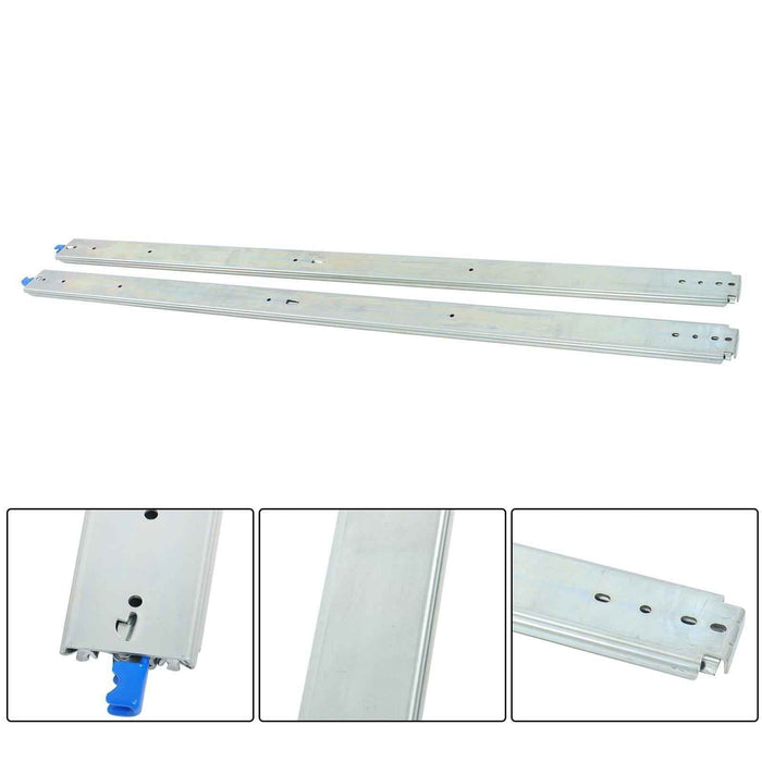 DURAFORCE 1 Pair Locking Drawer Slides 56 Inch Lock & Full Extension 500 lbs Load Capacity