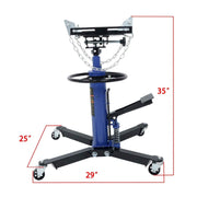 DURAFORCE 360°Swivel Wheel Lift Hoist 1322-1660 LBS 2 Stage Hydraulic Transmission Jack