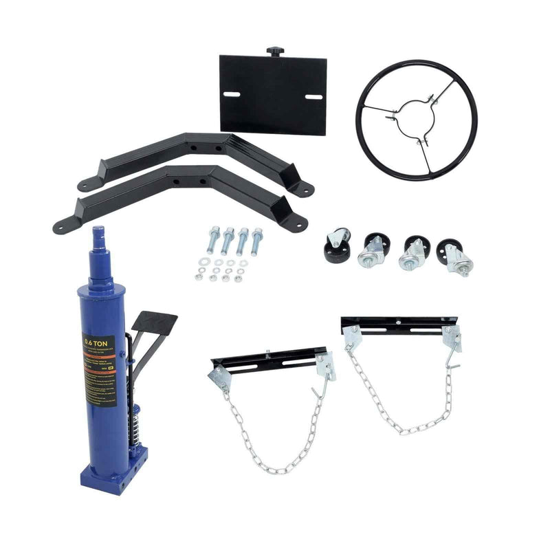 DURAFORCE 360°Swivel Wheel Lift Hoist 1322-1660 LBS 2 Stage Hydraulic Transmission Jack
