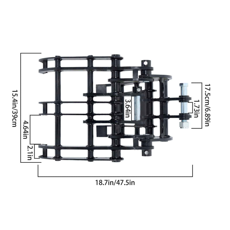 DURAFORCE Mini Excavator Attachment Grapple Grabber for Grabbing Scrapping Piling
