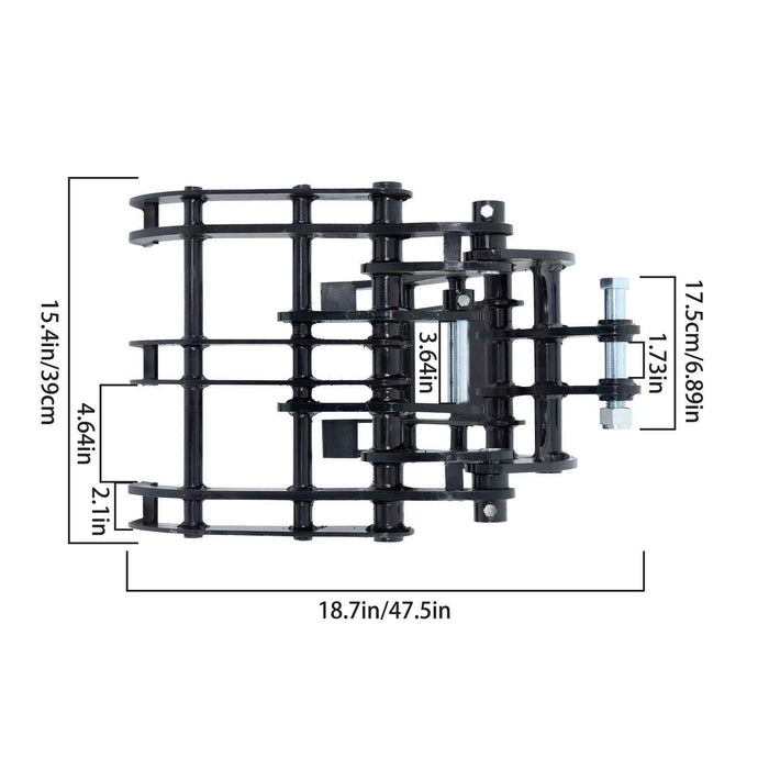 DURAFORCE Mini Excavator Attachment Grapple Grabber for Grabbing Scrapping Piling