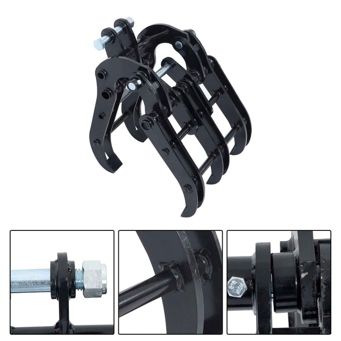 DURAFORCE Mini Excavator Attachment Grapple Grabber for Grabbing Scrapping Piling