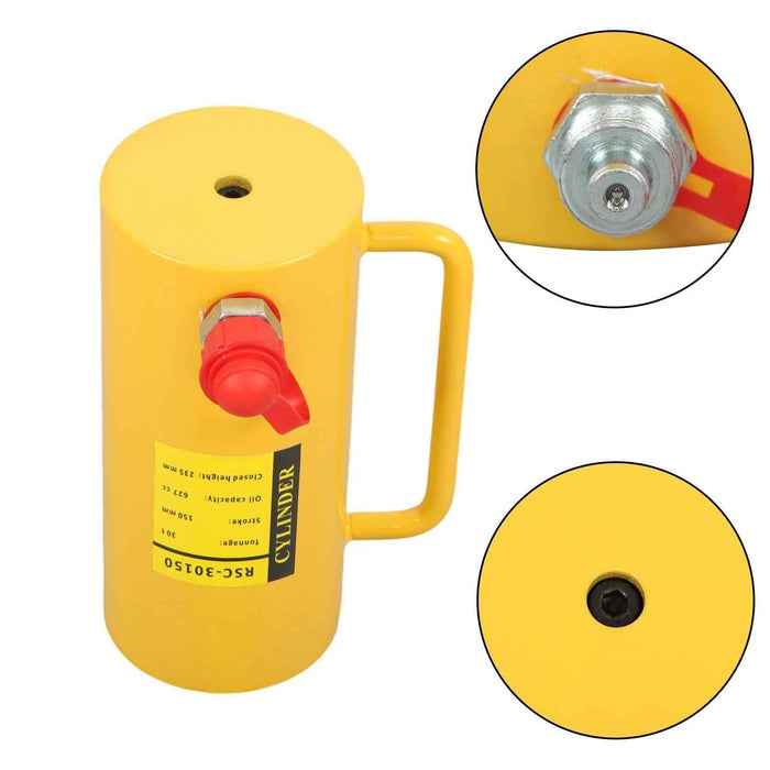 DURAFORCE 30 Ton 6" Stroke Hydraulic Cylinder Ram Single Acting Lifting Jack Ram