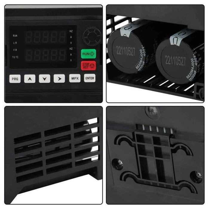 DURAFORCE High Quality 220V Variable Frequency Drive Inverter VFD 1 To 3 Phase 7.5KW 10HP