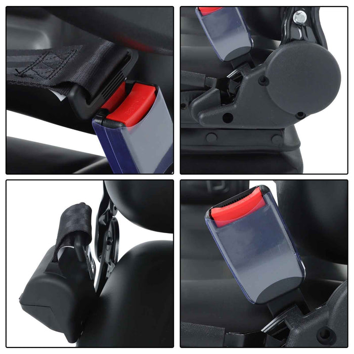 DURAFORCE Adjustable Backrest Black Suspension Tractor & Forklift Seat Armrest Safety Belt