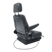 DURAFORCE Adjustable Backrest Black Suspension Tractor & Forklift Seat Armrest Safety Belt