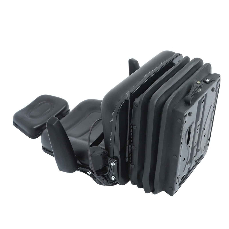 DURAFORCE Adjustable Backrest Black Suspension Tractor & Forklift Seat Armrest Safety Belt