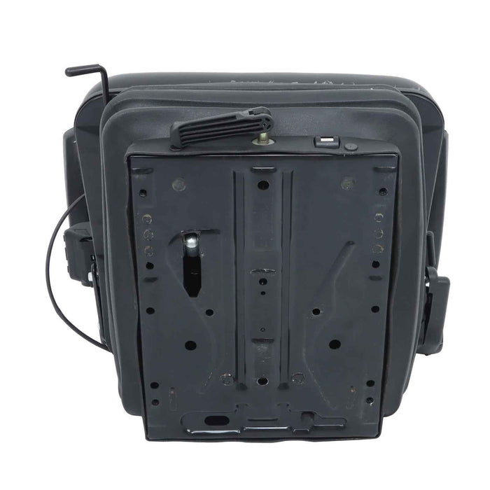 DURAFORCE Adjustable Backrest Black Suspension Tractor & Forklift Seat Armrest Safety Belt