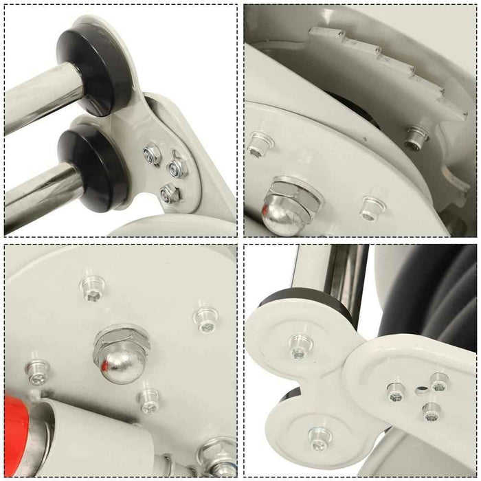 DURAFORCE High Quality 3/4" × 50' Diesel Hose Reel Auto Refueling Gun Fuel Hose Reel