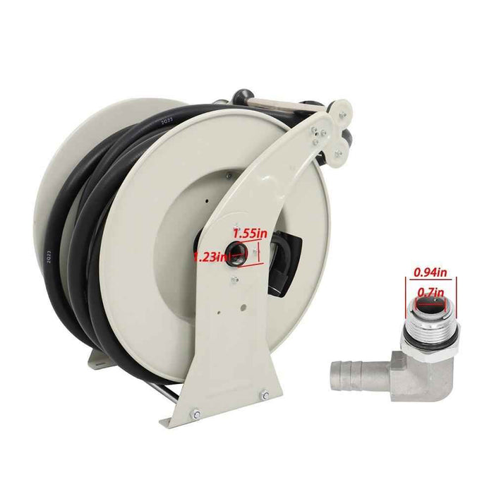 DURAFORCE High Quality 3/4" × 50' Diesel Hose Reel Auto Refueling Gun Fuel Hose Reel