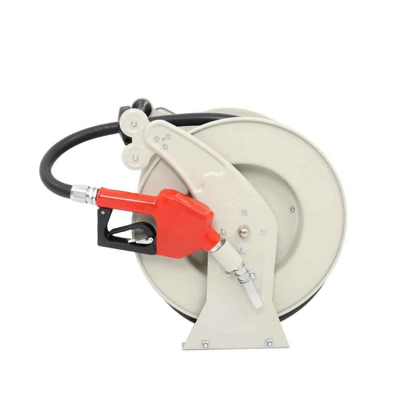DURAFORCE High Quality 3/4" × 50' Diesel Hose Reel Auto Refueling Gun Fuel Hose Reel