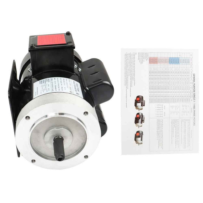 DURAFORCE 2HP 1 Phase General Electric Motor 3450 RPM 56C Frame 115V/230V 60HZ 5/8"Shaft