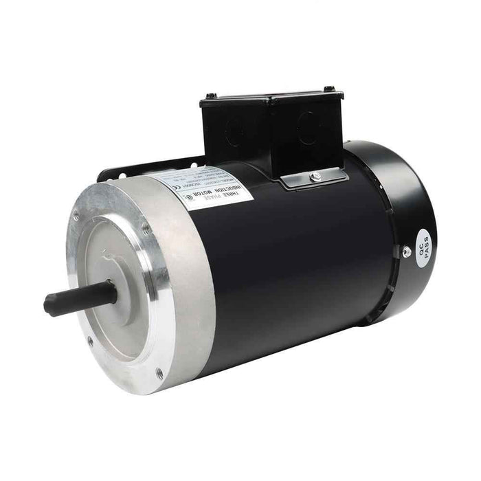 DURAFORCE Electric Motor 2 HP 3 Phase 56C Frame 1800 RPM TEFC 230 / 460 Volt