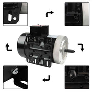 DURAFORCE Electric Motor 2 HP 3 Phase 56C Frame 1800 RPM TEFC 230 / 460 Volt