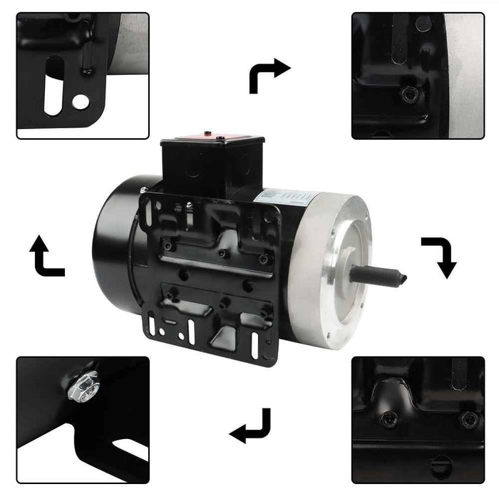 DURAFORCE Electric Motor 2 HP 3 Phase 56C Frame 1800 RPM TEFC 230 / 460 Volt