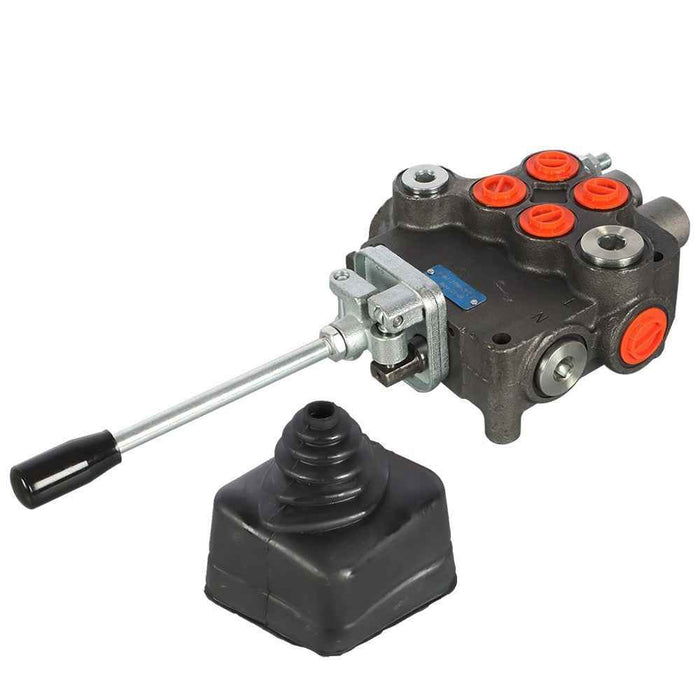 DURAFORCE 21GPM 3625PSI Hydraulic Directional Control Valve SAE 2 Spool W/Joystick