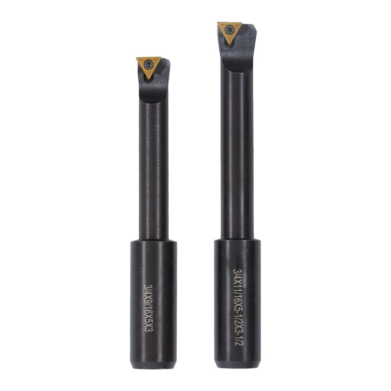DURAFORCE Shank R8 10Pcs 3/4" Boring Bar Set 7/16×20UNF Boring Head Sets Indexable Tipped