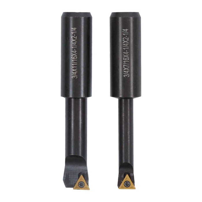 DURAFORCE Shank R8 10Pcs 3/4" Boring Bar Set 7/16×20UNF Boring Head Sets Indexable Tipped