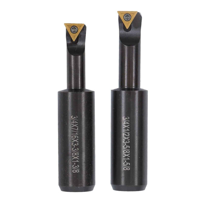 DURAFORCE Shank R8 10Pcs 3/4" Boring Bar Set 7/16×20UNF Boring Head Sets Indexable Tipped