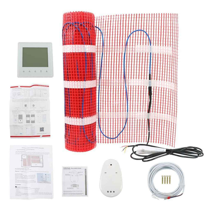DURAFORCE 30 Sqft 120 Volt Electric Radiant Warm Floor Mat Kit Tile Heating System