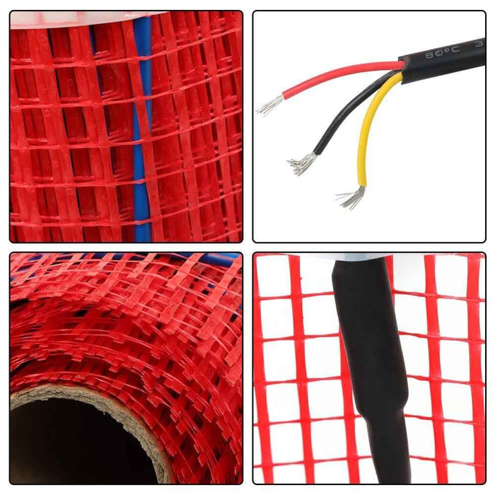 DURAFORCE 30 Sqft 120 Volt Electric Radiant Warm Floor Mat Kit Tile Heating System