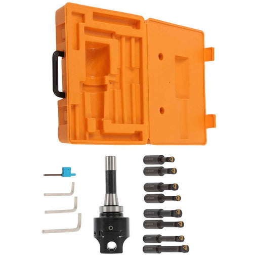 DURAFORCE Threaded 8Pcs 3/4" Boring Bar Set 1-1/2-18 Threads And R8 Shank 3" Boring Head