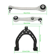 DURAFORCE Front Upper Lower LH & RH Control Arms For 2012-2018 Tesla S 1041571-00-B 6PCS