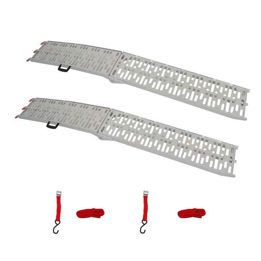 DURAFORCE Folding Loading Ramps For Truck Motorcycle Lawn Mower 2pcs ATV UTV 7.5' Aluminum