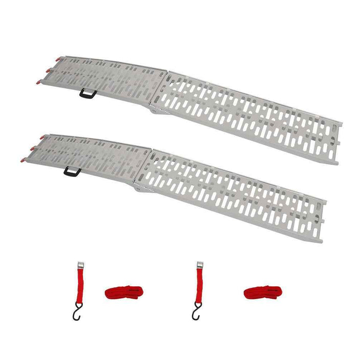 DURAFORCE Folding Loading Ramps For Truck Motorcycle Lawn Mower 2pcs ATV UTV 7.5' Aluminum