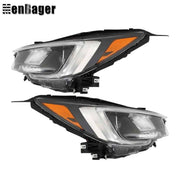 DURAFORCE LH&RH Halogen Clear Headlight Black Headlamp For 2018 2019 Subaru Legacy/Outback