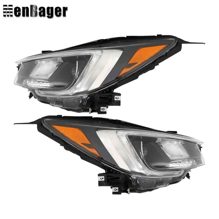 DURAFORCE LH&RH Halogen Clear Headlight Black Headlamp For 2018 2019 Subaru Legacy/Outback