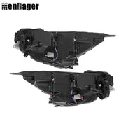 DURAFORCE LH&RH Halogen Clear Headlight Black Headlamp For 2018 2019 Subaru Legacy/Outback