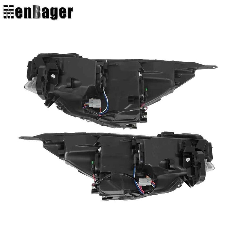 DURAFORCE LH&RH Halogen Clear Headlight Black Headlamp For 2018 2019 Subaru Legacy/Outback