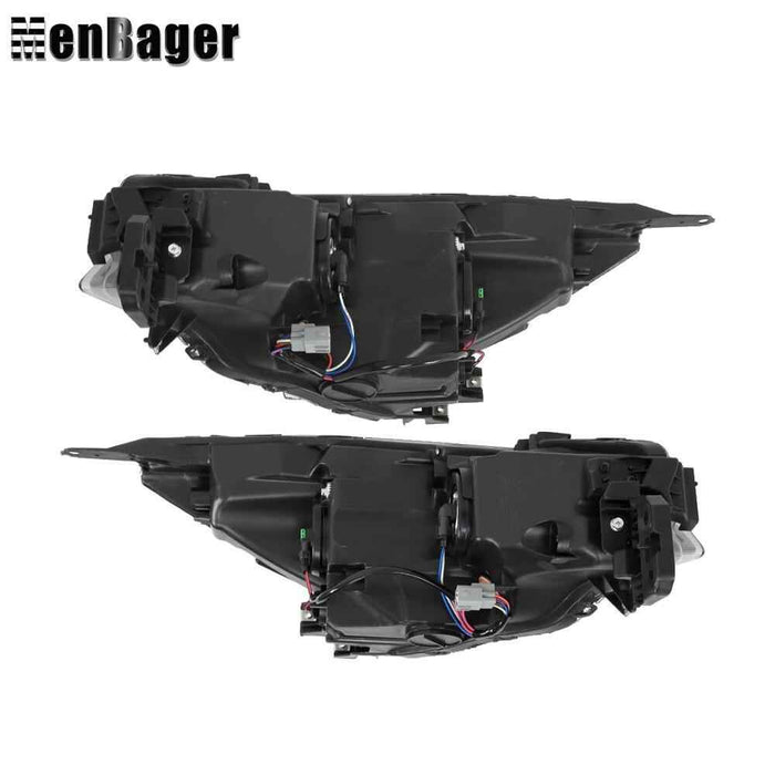 DURAFORCE LH&RH Halogen Clear Headlight Black Headlamp For 2018 2019 Subaru Legacy/Outback