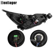 DURAFORCE LH&RH Halogen Clear Headlight Black Headlamp For 2018 2019 Subaru Legacy/Outback