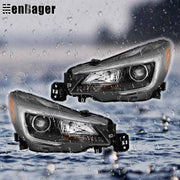 DURAFORCE LH&RH Halogen Clear Headlight Black Headlamp For 2018 2019 Subaru Legacy/Outback