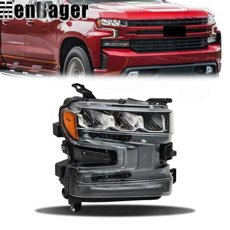 DURAFORCE For Chevrolet Silverado 1500 2019 2020 Clear Lens Headlight Assembly Right LED