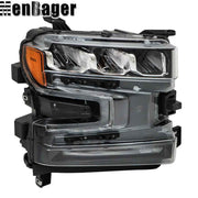 DURAFORCE For Chevrolet Silverado 1500 2019 2020 Clear Lens Headlight Assembly Right LED