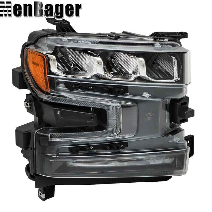 DURAFORCE For Chevrolet Silverado 1500 2019 2020 Clear Lens Headlight Assembly Right LED