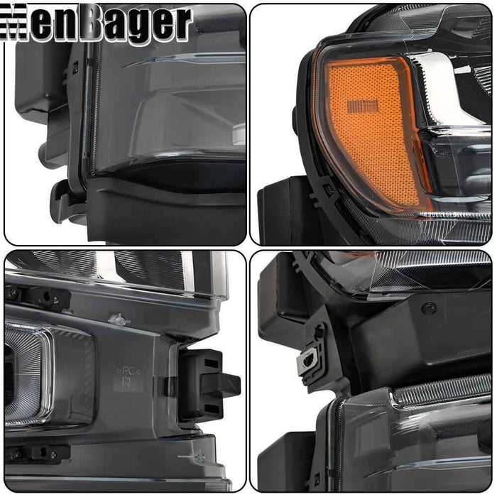 DURAFORCE For Chevrolet Silverado 1500 2019 2020 Clear Lens Headlight Assembly Right LED