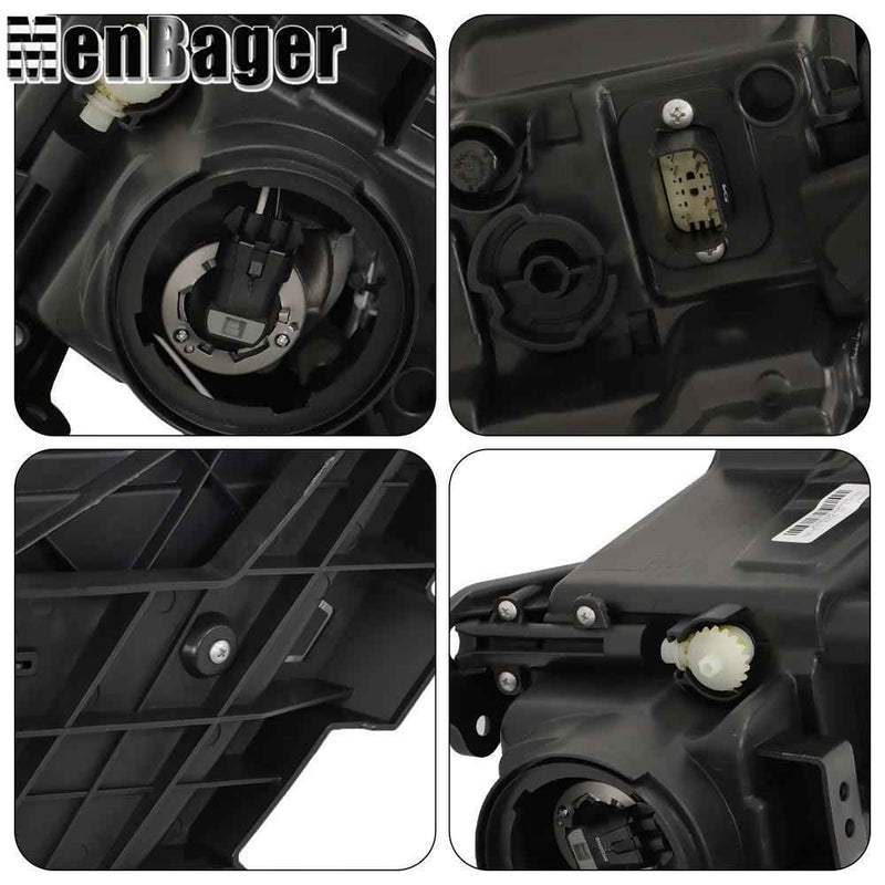 DURAFORCE For Chrysler 200 2016-2017 Halogen Headlights Assy Driver&Passenger w/o LED DRL