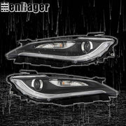 DURAFORCE For Chrysler 200 2016-2017 Halogen Headlights Assy Driver&Passenger w/o LED DRL
