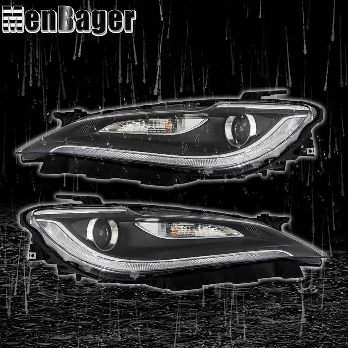 DURAFORCE For Chrysler 200 2016-2017 Halogen Headlights Assy Driver&Passenger w/o LED DRL